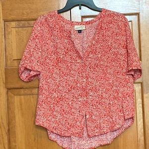 Universal Threads, Button Down Short Sleeve Blouse, Large